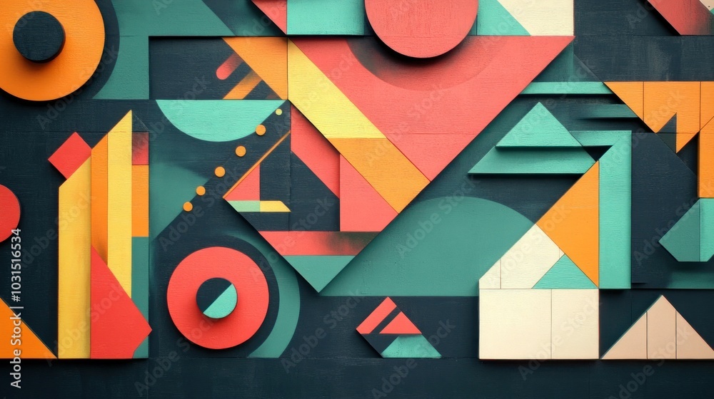 Abstract Geometric Wall Art Abstract Geometric Wall Art