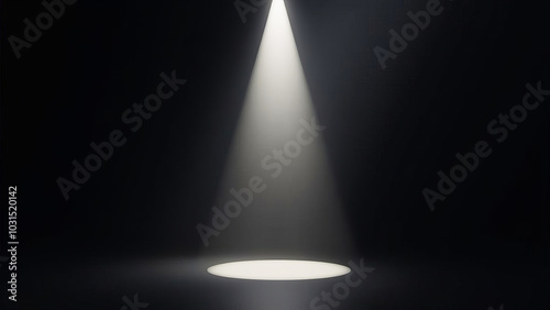 Backlight effects. Glowing brightly stage lamps design. Projector beams on black background.
