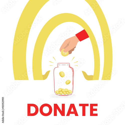 modern donation poster design illustration