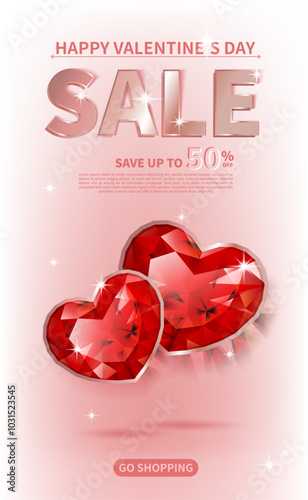 Pink Valentine’s Day promotion, mainly red heart jewelry