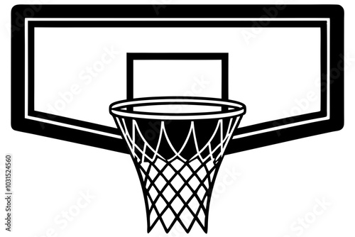 basketball backboard  silhouette vector illustration