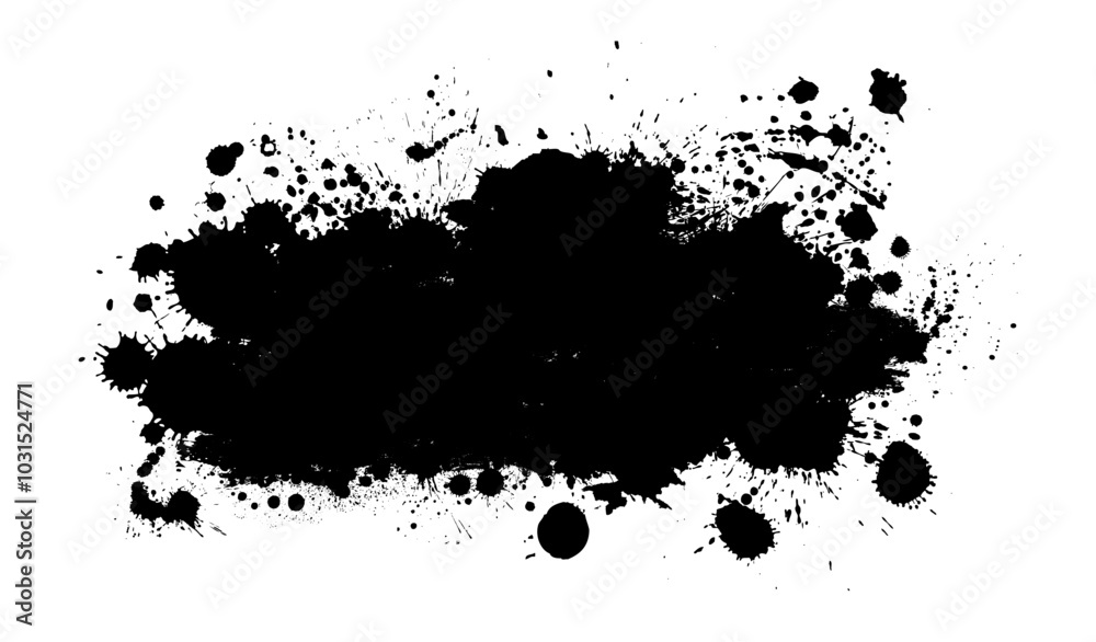 Splatter Paint Texture . Black Spray Blot of Ink. Place illustration Over any Object to Create Grungy Effect . hand drawn. Not AI, Vector Splatter Paint Texture . Black Spray Blot of Ink. Place illustration Over any Object to Create Grungy Effect . hand drawn. Not AI, Vector