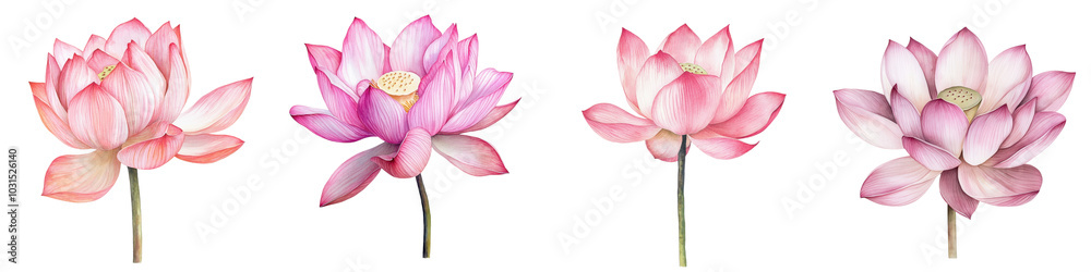 Exquisite Lotus Flowers Blooming in a Tranquil Aquatic Setting Capturing the Essence of Serenity Meditation and Nature s Harmony