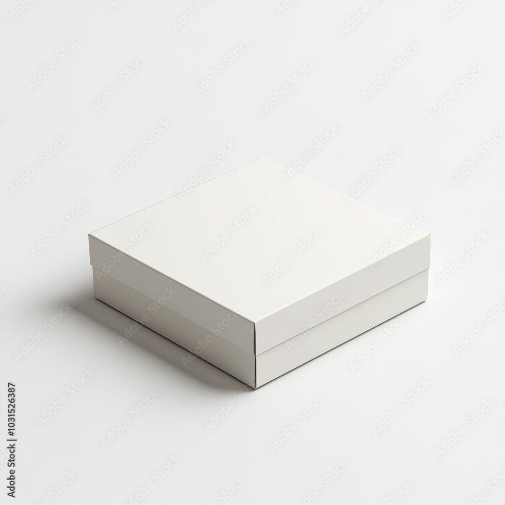 White Cardboard Box Mockup - Blank Packaging, Product Design, Gift Box, Square Shape. White Cardboard Box Mockup - Blank Packaging, Product Design, Gift Box, Square Shape.