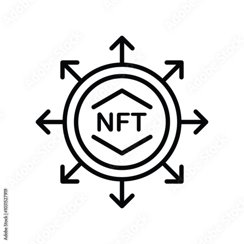 NFT icon logo design template isolated illustration