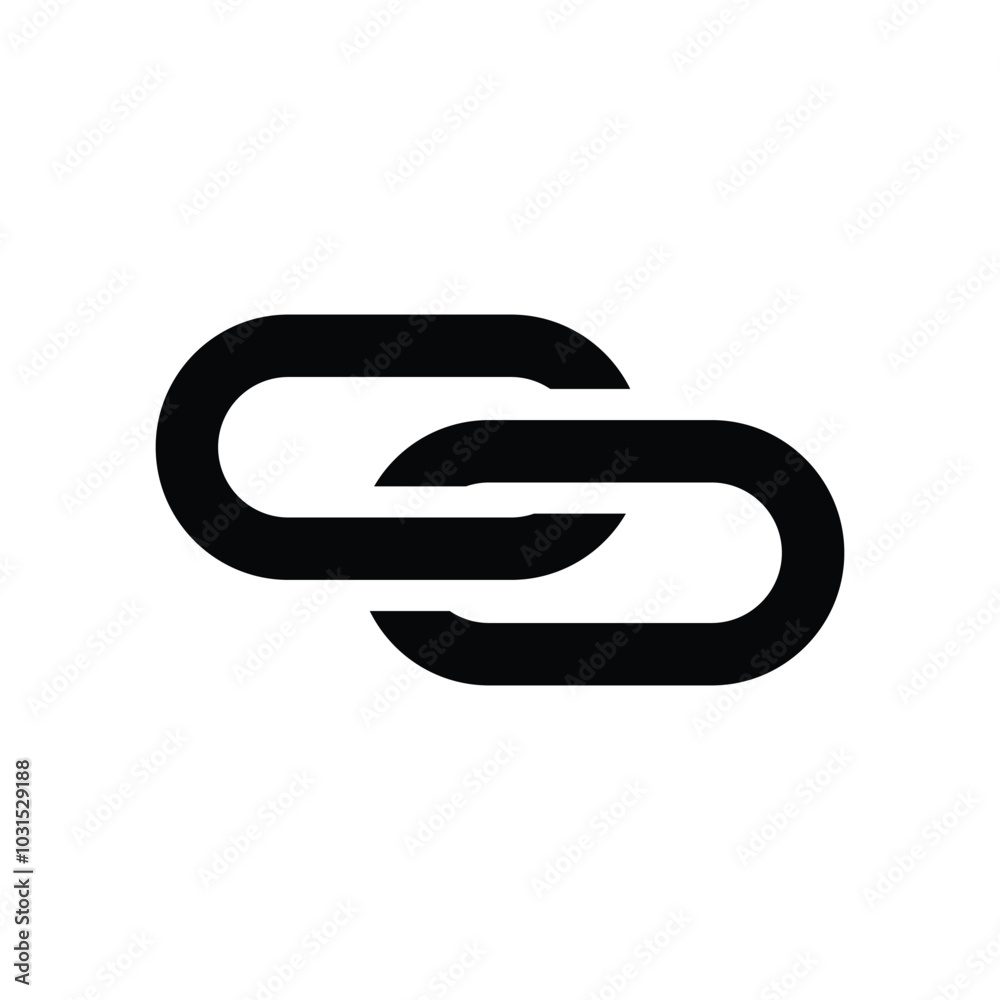 Link icon logo design template isolated illustration Link icon logo design template isolated illustration