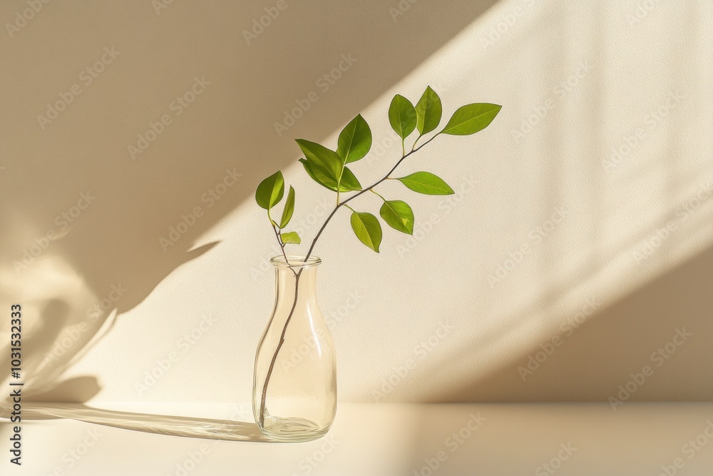 Minimalist Plant Arrangement with Sunlight Minimalist Plant Arrangement with Sunlight