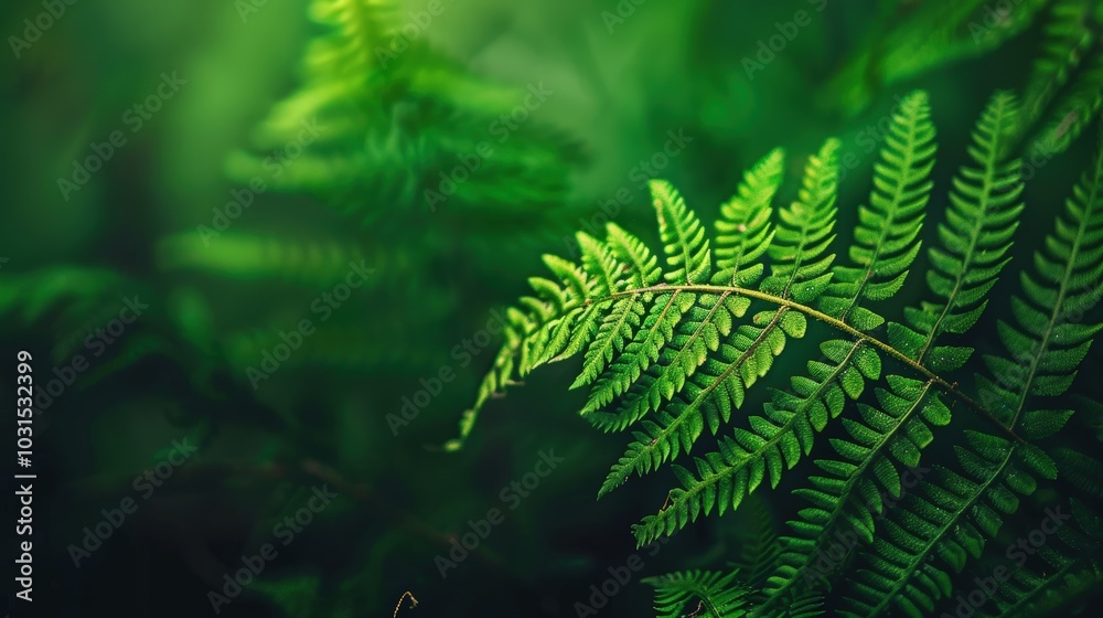 Lush Green Ferns in Soft Focus for Nature Lovers Lush Green Ferns in Soft Focus for Nature Lovers