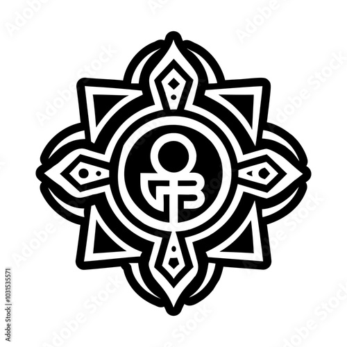 Egyptian geb icon in solid style 