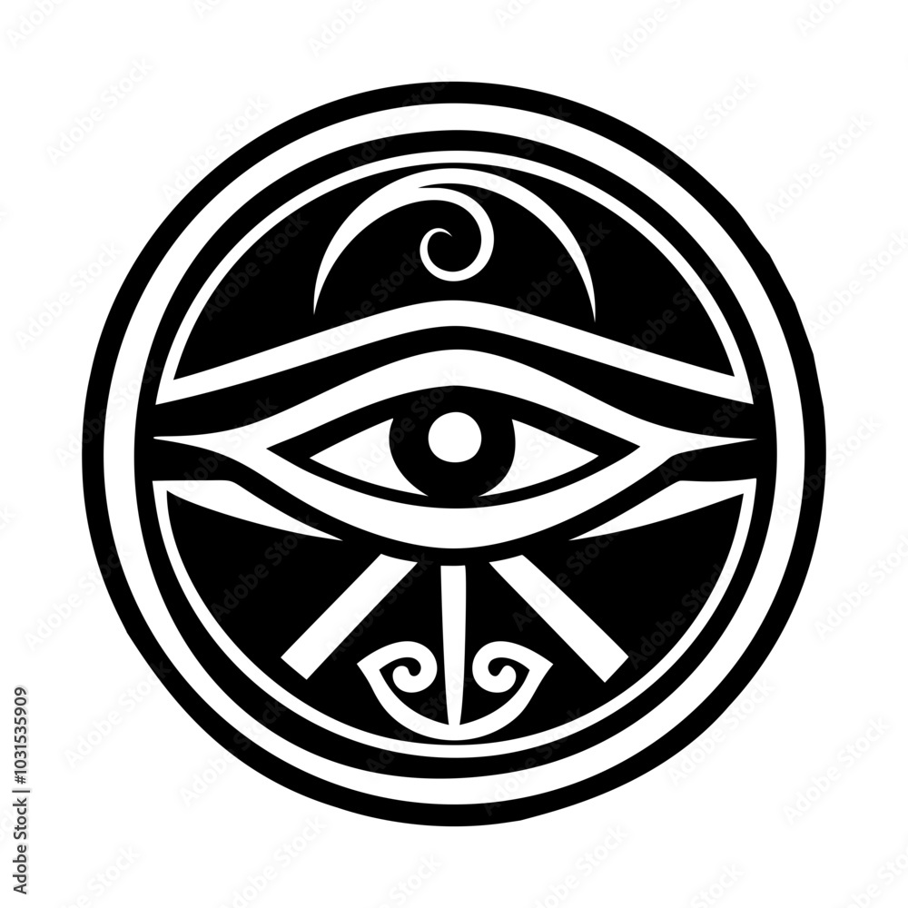 A filled style icon of horus eye A filled style icon of horus eye