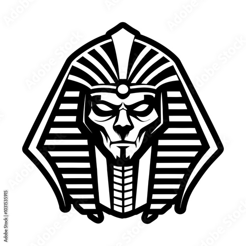 Osiris mask icon in glyph style 