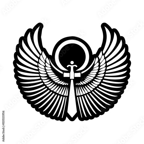 A filled style icon of falcon symbol 