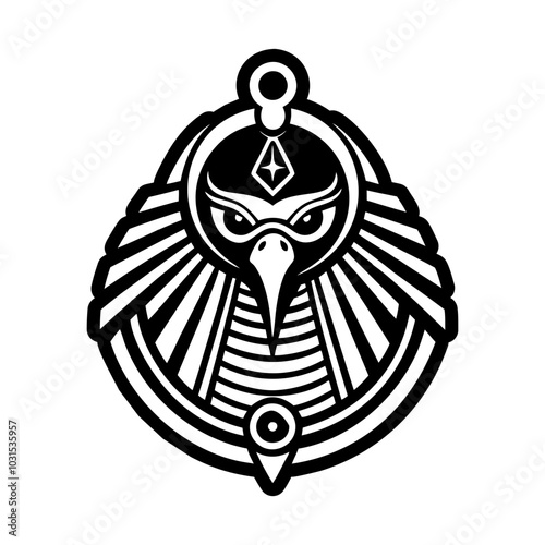 Horus pendant icon in glyph style 