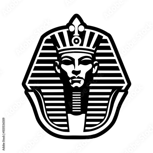Pharaoh crown icon in glyph style 