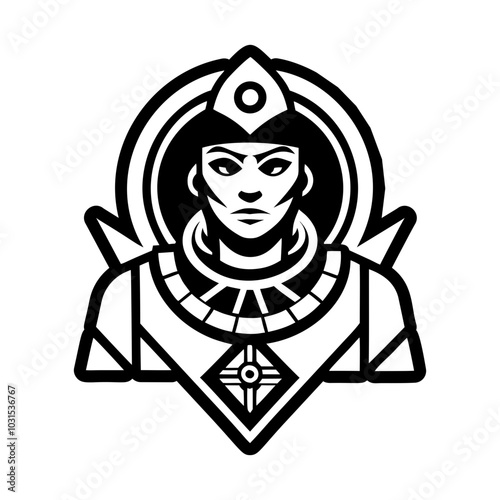 Egypt deity icon in solid style 