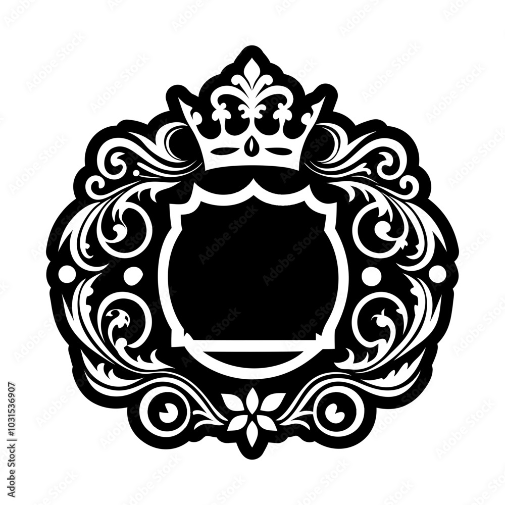 Obraz premium Royal symbol icon in glyph style