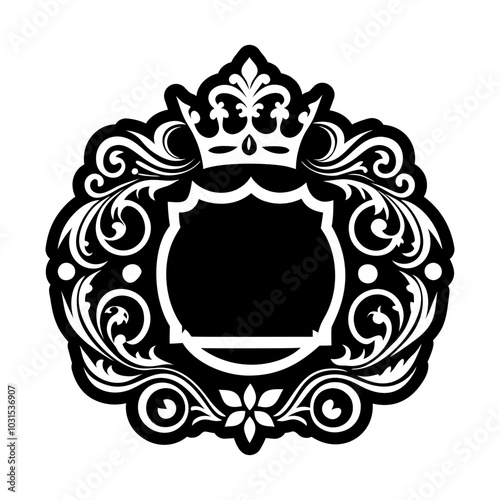 Royal symbol icon in glyph style 