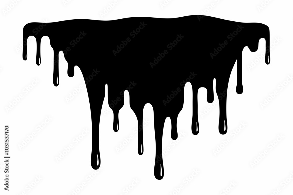 Dripping Paint Silhouette Vector, Horror Halloween Drip Effect. Vector illustration Dripping Paint Silhouette Vector, Horror Halloween Drip Effect. Vector illustration