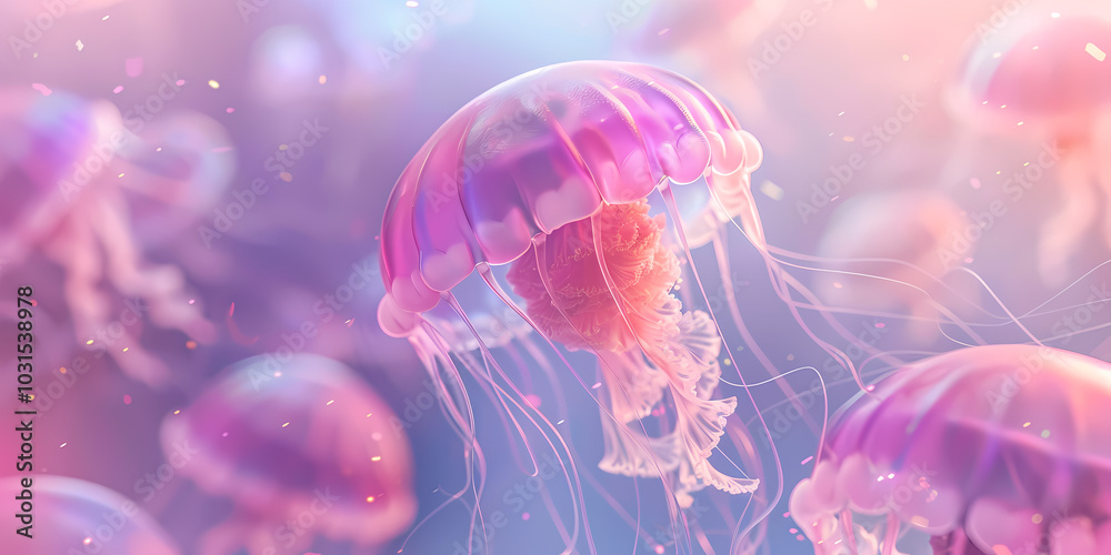 jellyfish in the sea jellyfish in the sea