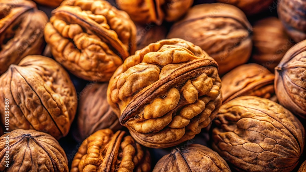 Organic Walnuts Close-Up Texture for Culinary Ingredients and Natural Food Photography Organic Walnuts Close-Up Texture for Culinary Ingredients and Natural Food Photography
