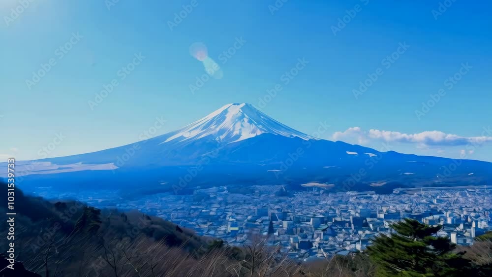 Majestic Mount Fuji in Japan, 4K Ultra HD footage Perfect for Professional Projects, tech presentations Majestic Mount Fuji in Japan, 4K Ultra HD footage Perfect for Professional Projects, tech presentations