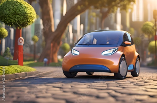 EV electric cars are used as an advertising example.