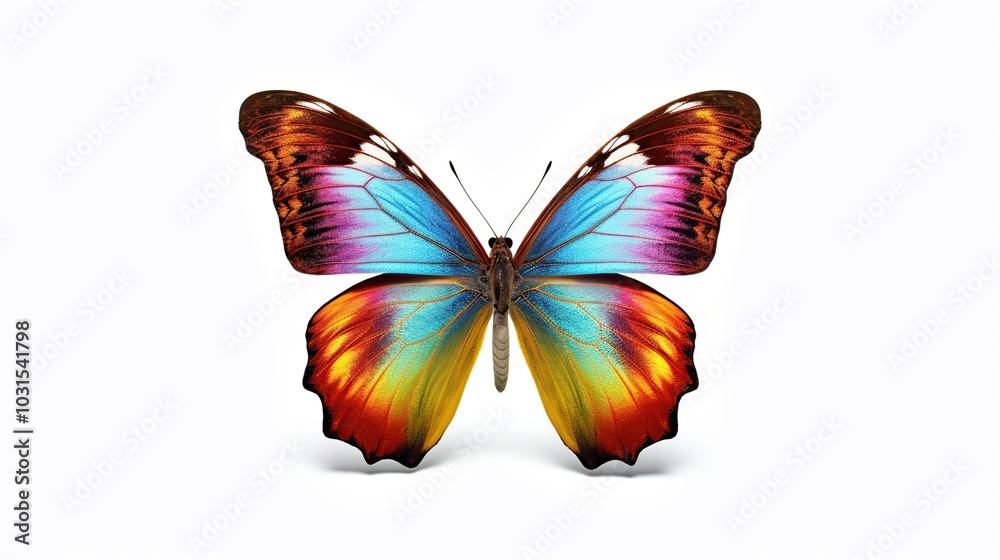 the natural beauty of a colorful butterfly with color transitions