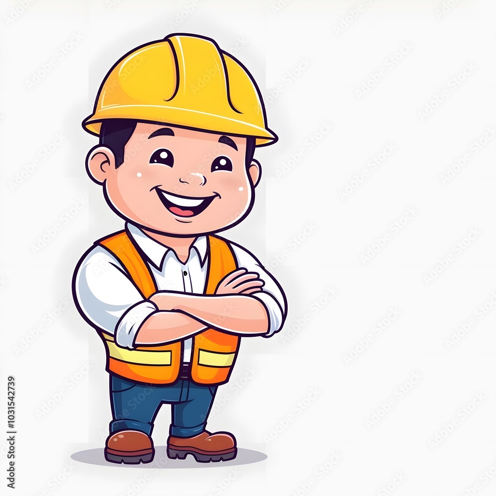 Cute Cartoon Construction Worker (Confident)
Cute Cartoon Construction Worker (Confident)