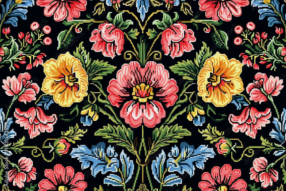 Floral Tapestry Pattern Floral Tapestry Pattern
