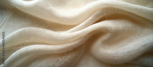 Creamy White Linen Fabric Draped