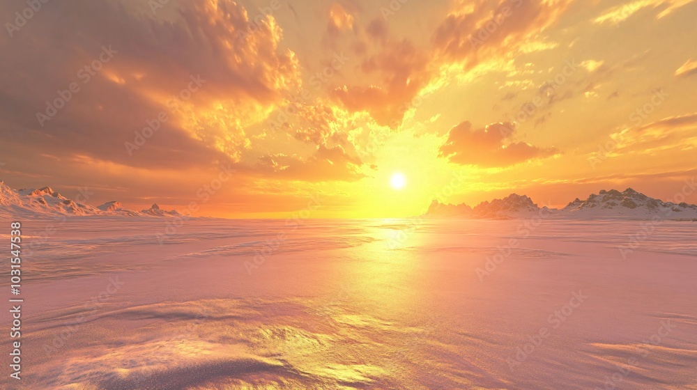 2408 60.A beautiful sunset in winter, with the sky painted in warm tones of orange, yellow, and pink. The horizon glows with soft sunlight, blending into the cool evening air. The dramatic twilight 2408 60.A beautiful sunset in winter, with the sky painted in warm tones of orange, yellow, and pink. The horizon glows with soft sunlight, blending into the cool evening air. The dramatic twilight
