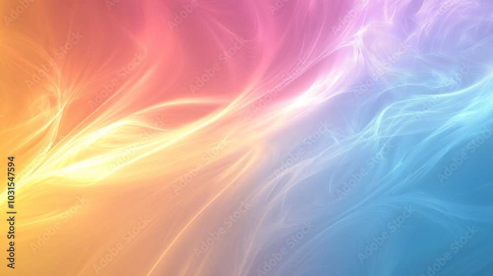 Soft Colorful Gradient Swirls on Abstract Background