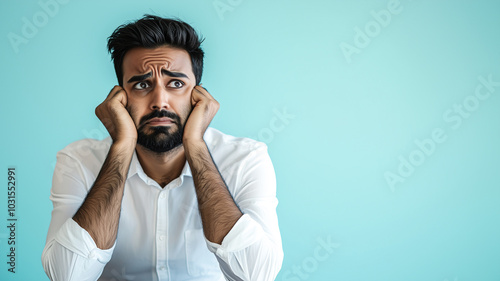 Indian Businessman Looking Defeated, Showcasing a Moment of Struggle..