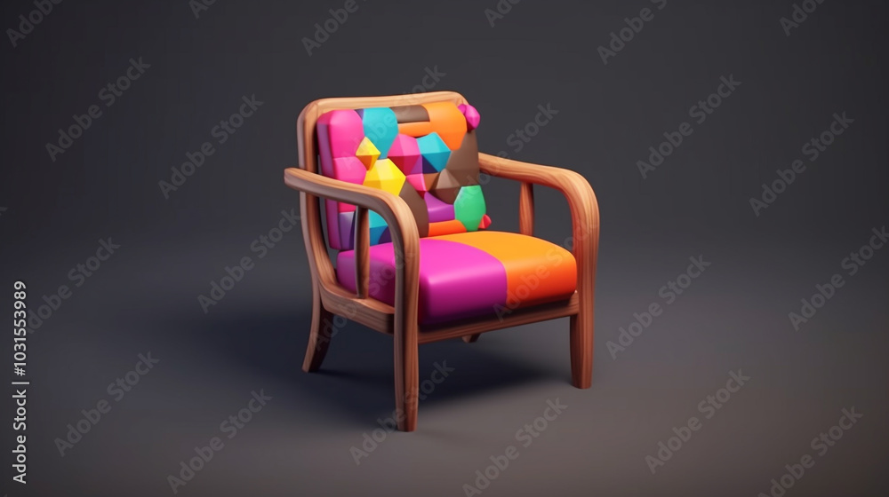A wooden chair with hand-stitched upholstery Wood chair silhouette vector style with white background
A wooden chair with hand-stitched upholstery Wood chair silhouette vector style with white background