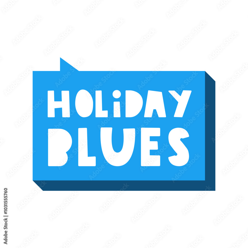 Holiday blues. Mental care concept. Vector design. Illustration on white background. Holiday blues. Mental care concept. Vector design. Illustration on white background.