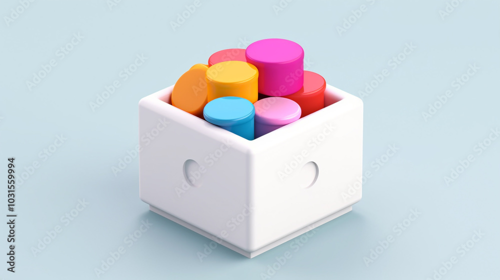 Obraz premium Gift box in pastel pastel colors background, generative IA transparent background Mockup of Simple Packaging Box on a Soft Pastel Gradient Backdrop