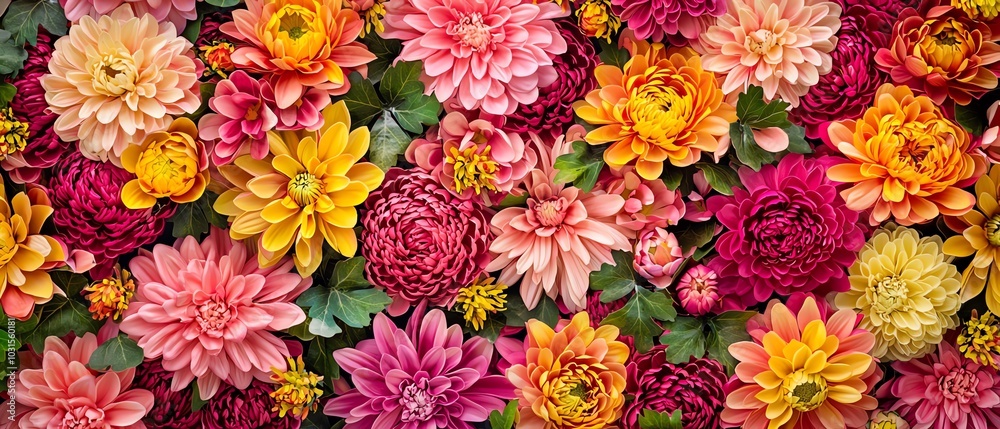 A vibrant array of blooming flowers in shades of pink, yellow, and orange, creating a lush and colorful floral backdrop. A vibrant array of blooming flowers in shades of pink, yellow, and orange, creating a lush and colorful floral backdrop.