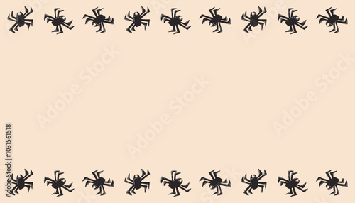 spider. ghost. frame. halloween. vector. a scary frame for a holiday. a terrible holiday. vector template for creating a postcard for a holiday. on a colored background.