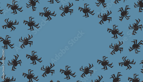 spider. ghost. frame. halloween. vector. a scary frame for a holiday. a terrible holiday. vector template for creating a postcard for a holiday. on a colored background.