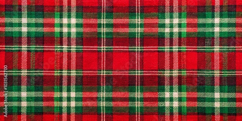 Red Green Plaid Tartan Pattern for Christmas and New Year Celebrations - Perfect for Fabric, Gift Wrapping, and