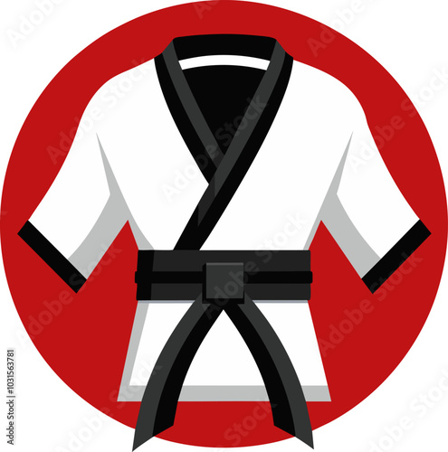 Black Belt Karate Uniform Icon