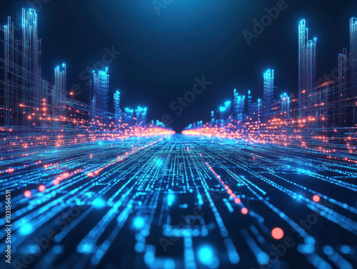 Abstract Digital Landscape ...