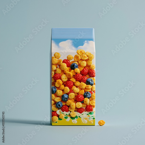 Cereal Box Isolated