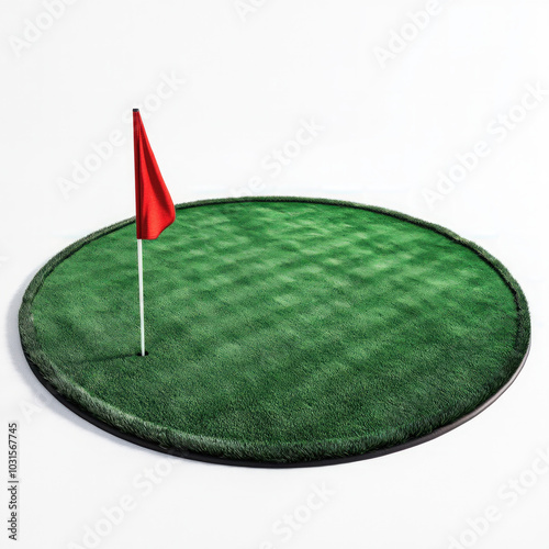 Golf Field Grass Isolated