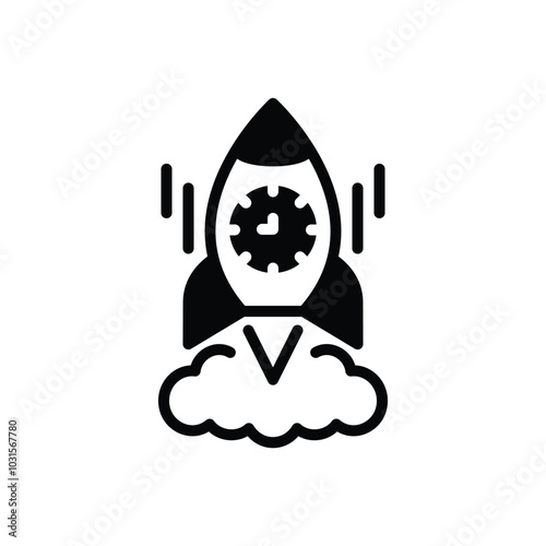 Black solid icon for quick