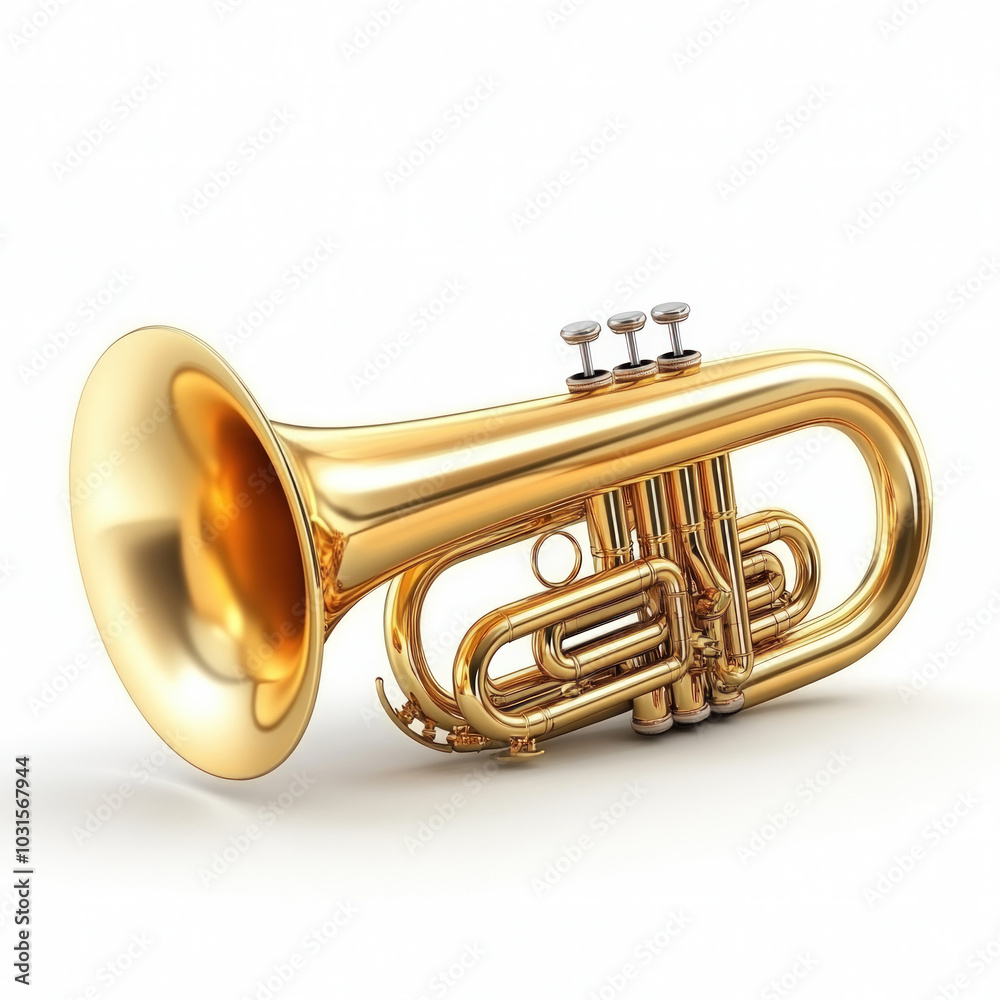 Naklejka premium Horn Instrument Isolated