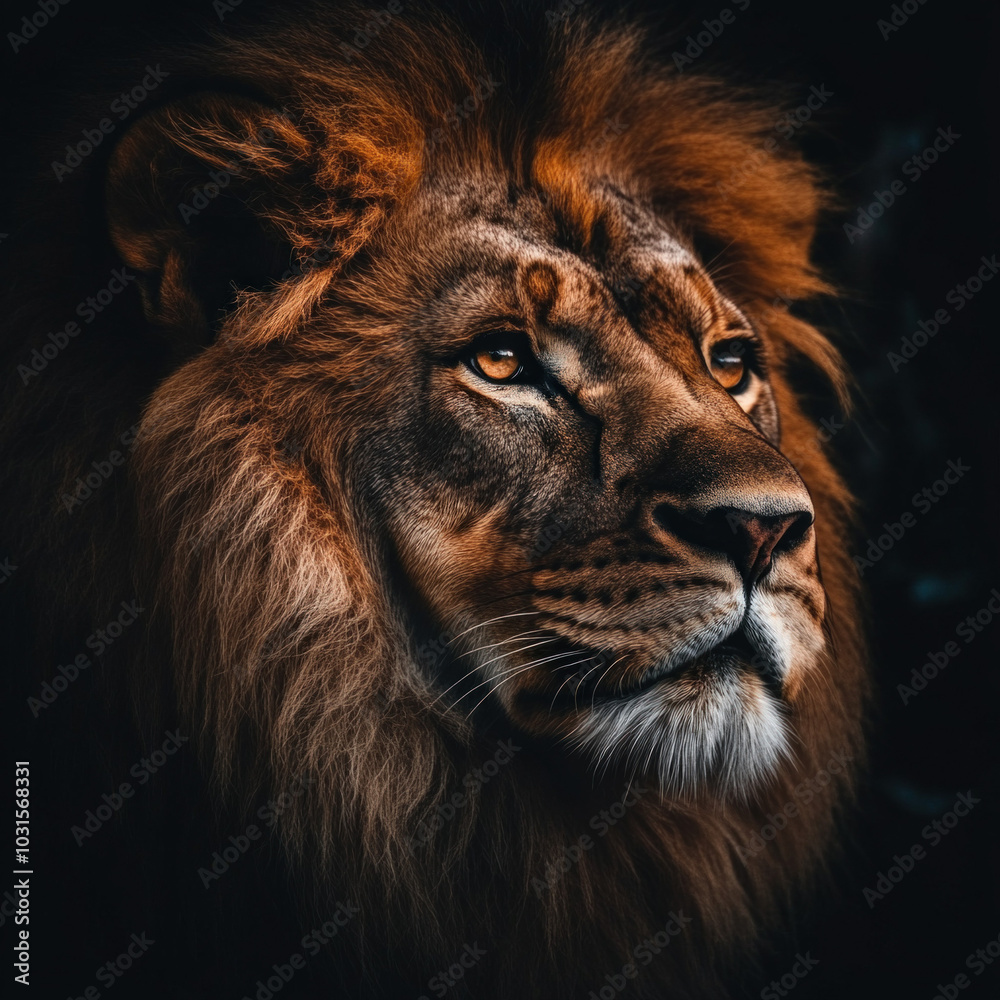 Fototapeta premium Male Lion Isolated