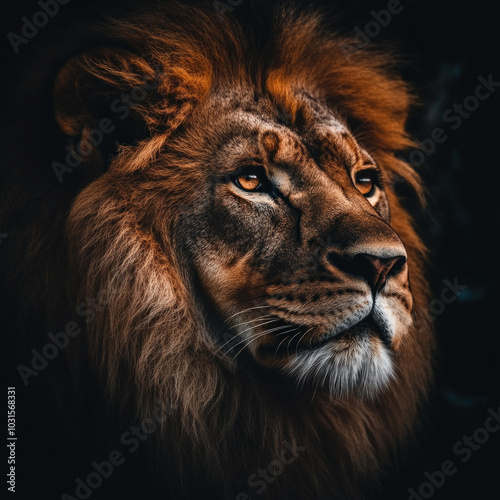 Male Lion Isolated
