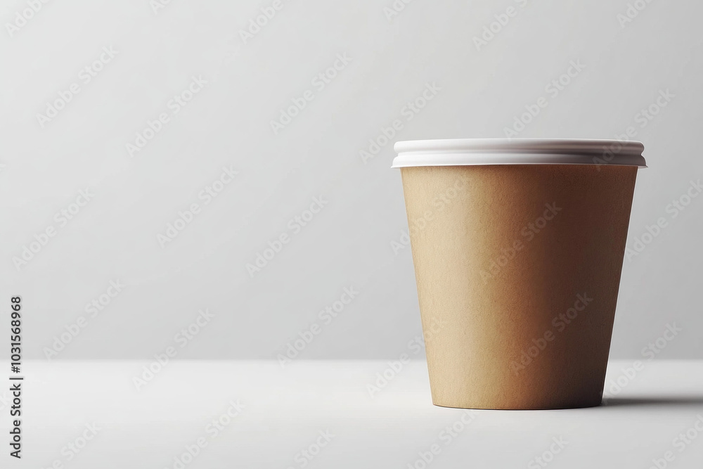 Paper Coffee Cup On White Background Paper Coffee Cup On White Background