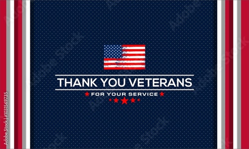 thank you veterans for your service , veterans day , vektor background banner . photo